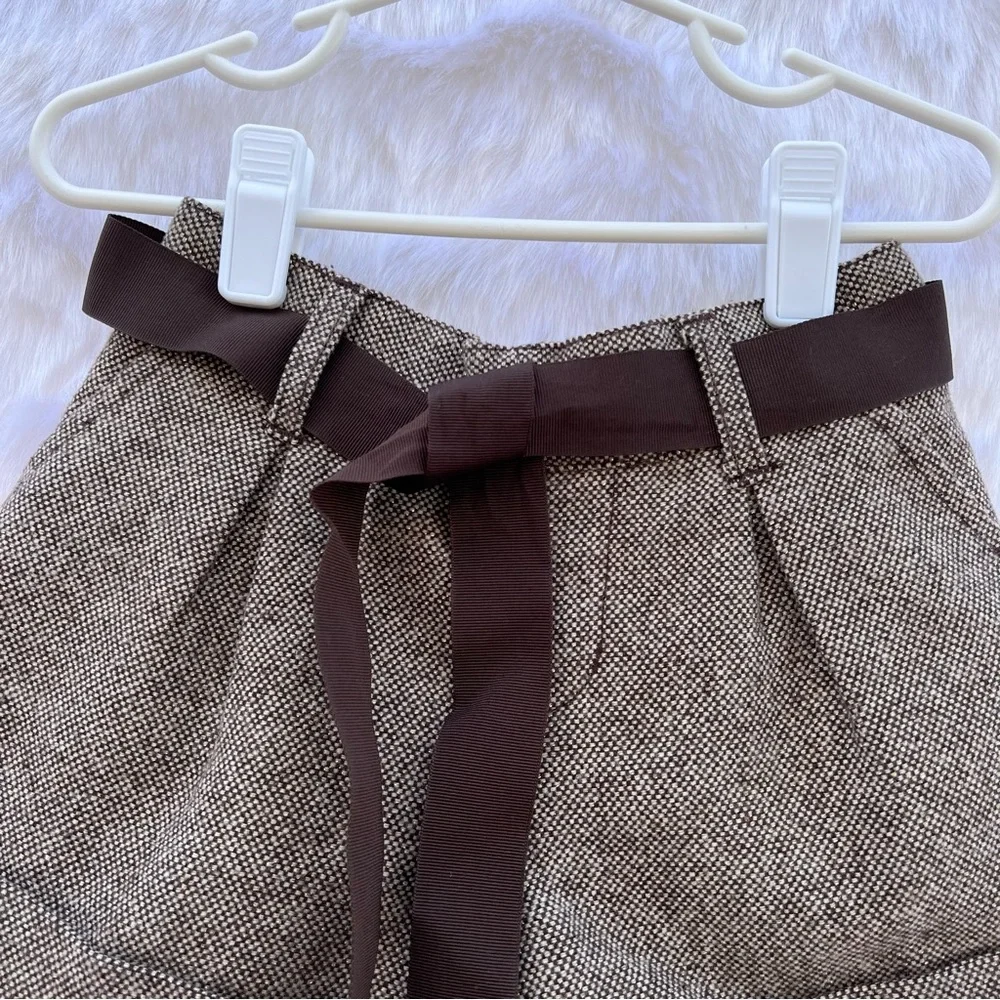 Gymboree Girls‎ Brown Tweed Shorts Size 6 Ribbon Waist